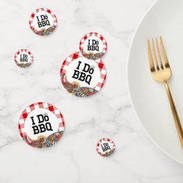 Rustikal I Do GRILLEN Couple Shower Party Gingham Konfetti