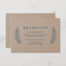 Rustikal | Imitate Kraft Wedding Reception Card