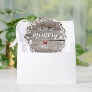 Rustikal In Loving Memory PET-Gedenkfoto Ornament Karte