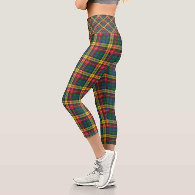 Rustikal Kariert Buchanan Tartan Capri Leggings (Links)