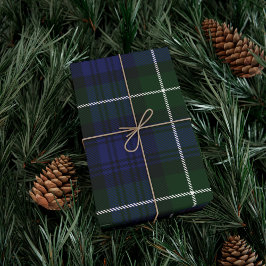 Rustikal Kariert Green Campbell Military Tartan Geschenkpapier