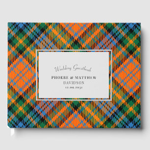Rustikal Kariert Murray Orange Green Tartan Gästebuch
