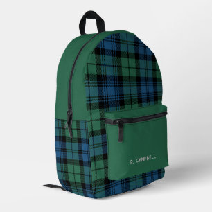 Rustikal Kariert Personalisiert Campbell Tartan Bedruckter Rucksack