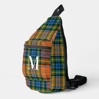 Rustikal Kariert Red Green Monogram Tartan