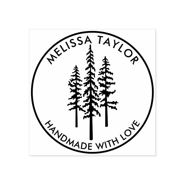 Rustikal kreieren Sie Ihren eigenen Pinienbaum-Fam Gummistempel (Prägung)