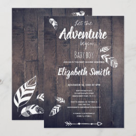 Rustikal Ließ das Abenteuer zu beginnen. Einladung