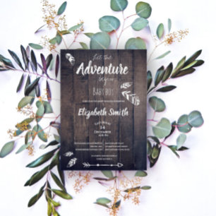 Rustikal Ließ das Abenteuer zu beginnen. Einladung