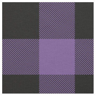 Rustikal Lila und Black Buffalo Kariert Stoff