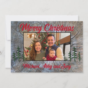 Rustikal minimalistisch klassisch anpassbar feiertagskarte