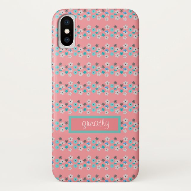 Rustikal, modern und blumenreich Case-Mate iPhone hülle (Rückseite)