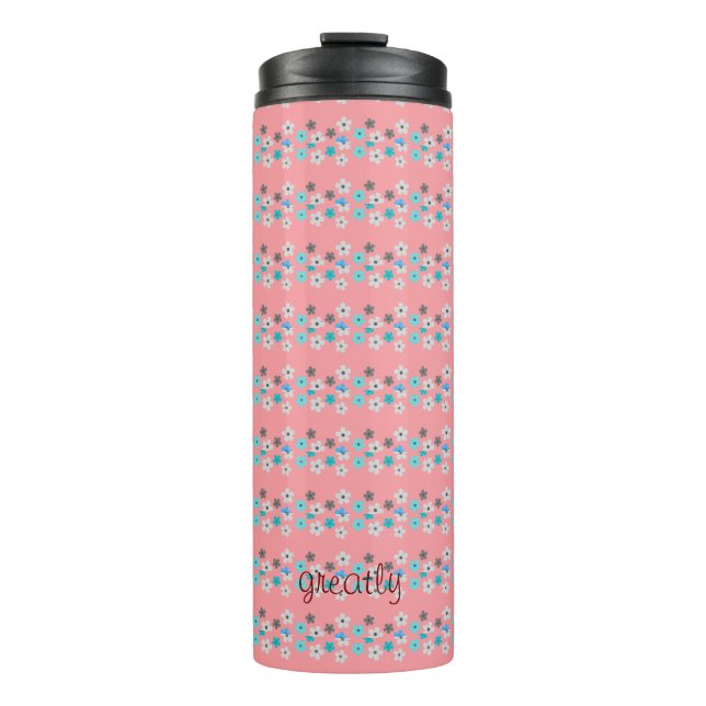 Rustikal, modern und blumenreich thermosbecher (Vorderseite)