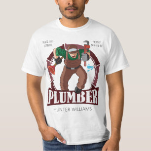Rustikal Moderner Klempner Beruflicher Klempner Va T-Shirt