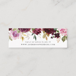 Rustikal Moody Floral | RSVP-Karten für Hochzeiten Mini Visitenkarte