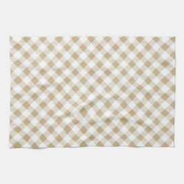 Rustikal neutral Beige Gingham Buffalo Kariert Geschirrtuch