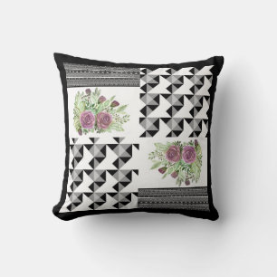 Rustikal, Patchwork, Rose Kissen