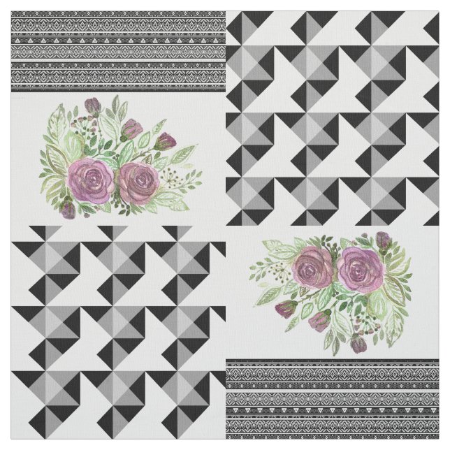 Rustikal, Patchwork, Rose Stoff (Muster)