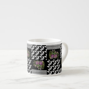 Rustikal, Patchwork, Rosen Espressotasse