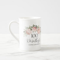 Rustikal Pink Floral 100. Geburtstagsparty