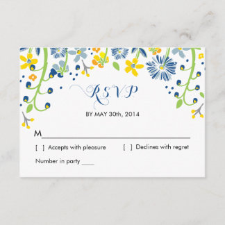 Rustikal | R S V P Replik Card Gelb RSVP Karte