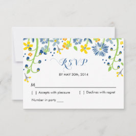 Rustikal | R S V P Replik Card Gelb RSVP Karte