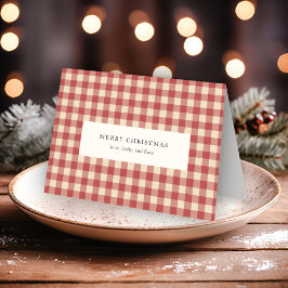 Rustikal Red Gingham Moderne Weihnachten