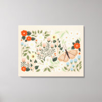 Rustikal rosa braun Boho-Chic Floral Butterfly Kun