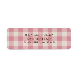 Rustikal rosa Buffalo Karierte Rücksendeadresse