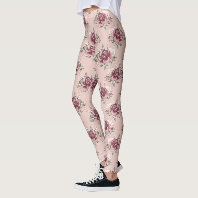 Rustikal rosa goldgrün böhmisch leggings (Links)
