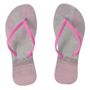 Rustikal Rosa Grau Mallow Abstrakt Trendy Art Nr. Flip Flops