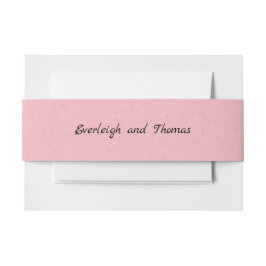 Rustikal rosa Imitate Kraft Pappe Bauchband Einladungsbanderole