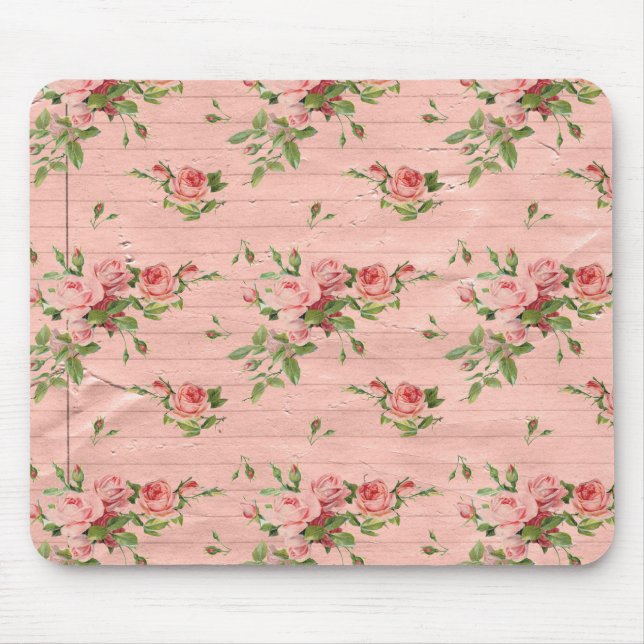 Rustikal rosa Rose Mousepad (Vorne)