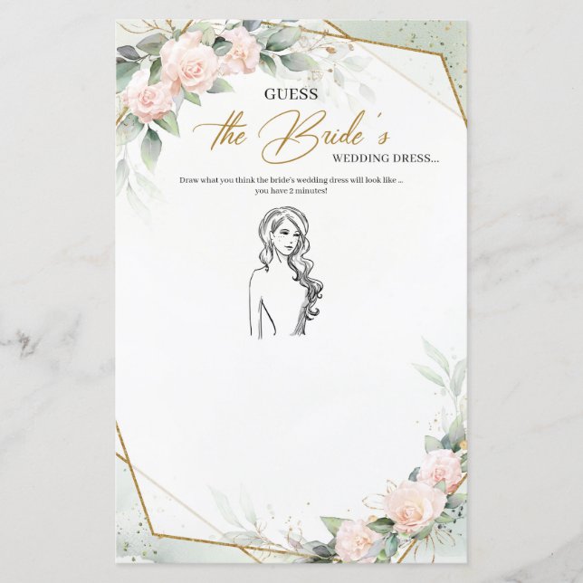 Rustikal rosa Rosengrün Raten Sie das Kleid der Br (Vorderseite)