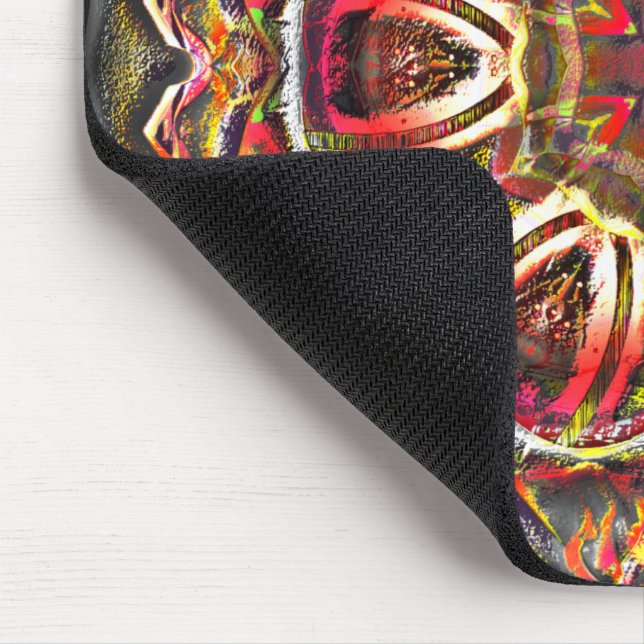 Rustikal-rote Braune Textur in verdorbenem Kaleido Mousepad (Ecke)