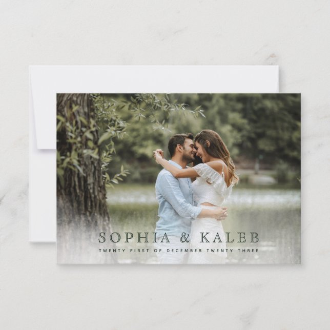 Rustikal RSVP Karte (Vorderseite)