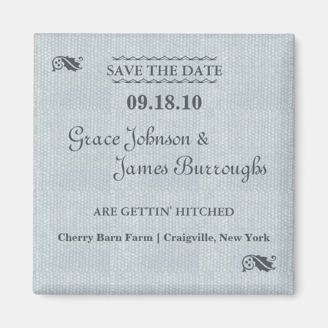 rustikal Save the Date Magnet (Vorne)