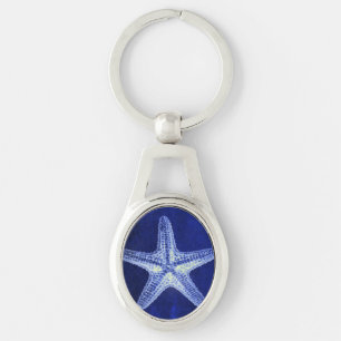 Rustikal-Seesternisch an der Küste Schlüsselanhänger