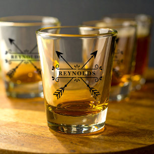 Rustikal überkreuzte Pfeile ID615 Schnapsglas