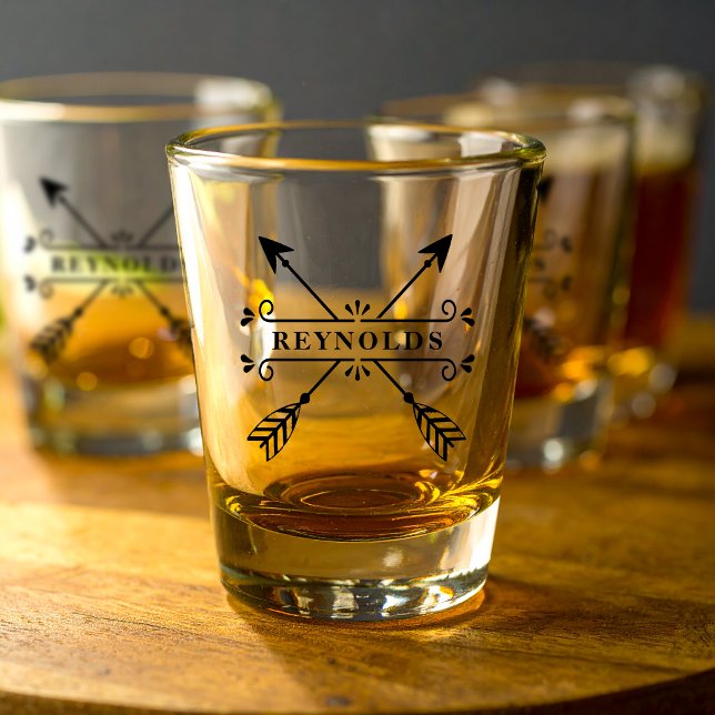 Rustikal überkreuzte Pfeile ID615 Schnapsglas (Von Creator hochgeladen)