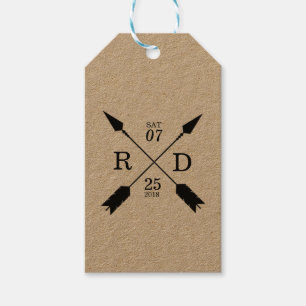 rustikal und Bohemisch   Kreuzbogen   Custom Weddi Geschenkanhänger