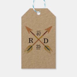 rustikal und Bohemisch | Kreuzbogen | Custom Weddi Geschenkanhänger