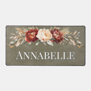 Rustikal und cremefarben, grün schreibtischunterlage