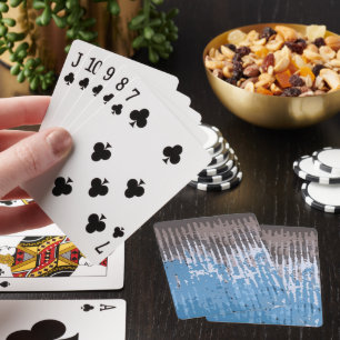 Rustikal verwittert/ Braun Blau Spielkarten