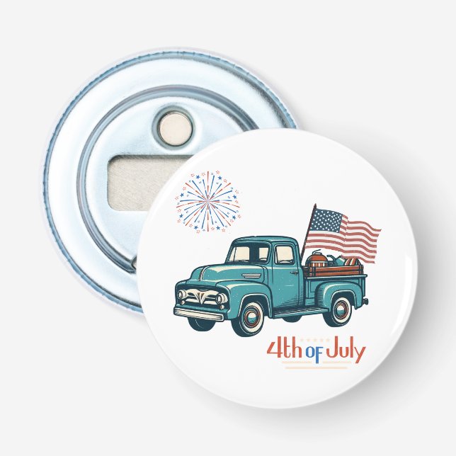 Rustikal/Vintag 4. Juli Flaschenöffner (Vorderseite)