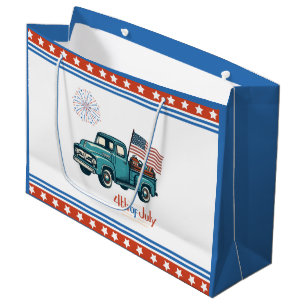 Rustikal/Vintag 4. Juli Große Geschenktüte