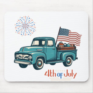 Rustikal/Vintag 4. Juli Mousepad