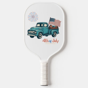 Rustikal/Vintag 4. Juli Pickleball Schläger