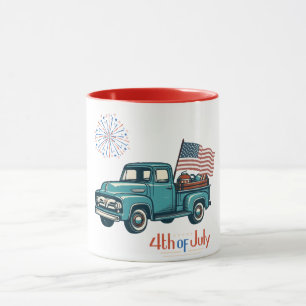 Rustikal/Vintag 4. Juli Tasse