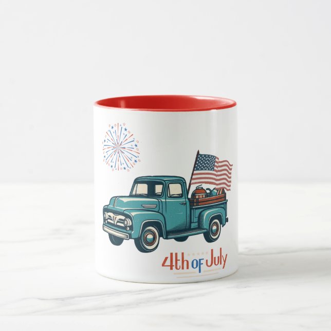 Rustikal/Vintag 4. Juli Tasse (Zentrum)