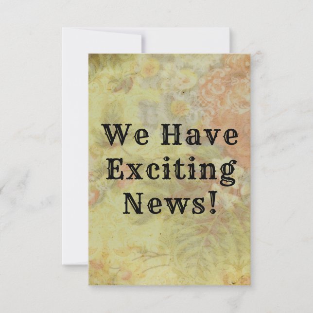 Rustikal Vintag floral Save the Date (Vorderseite)