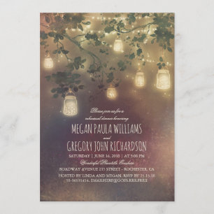 Rustikal Vintag Mason Jar Lights Probe Dinner Einladung